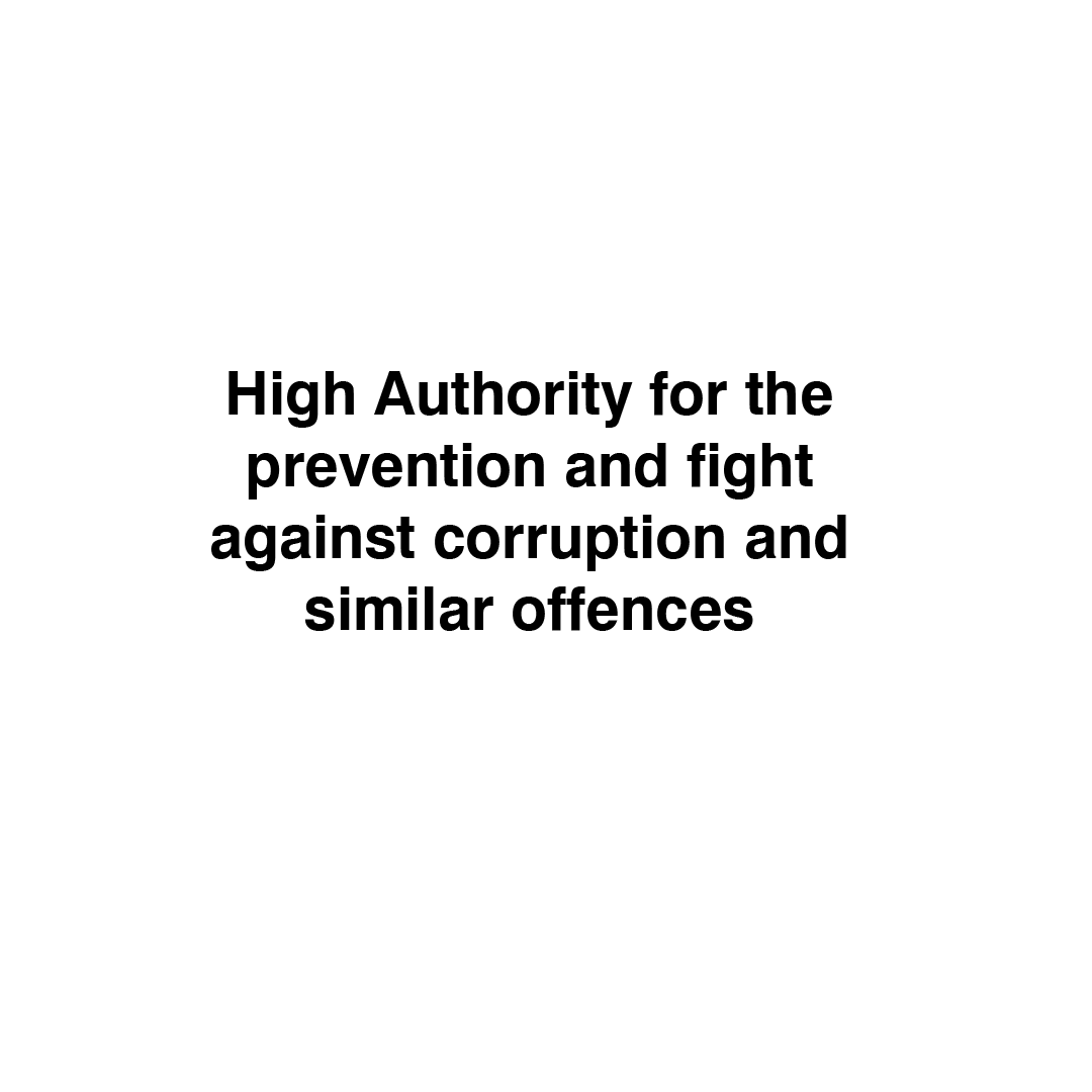 High Authority for the prevention and fight against corruption and similar offences